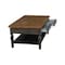 International Concepts Rectangle Vista Coffee Table, 48 in W, 28 in L, 20 in H, Wood, Hickory/Washed Coal OT45-15C - alternate 6